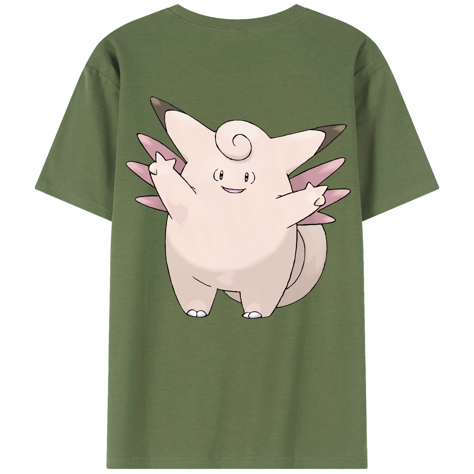 （画像用） ポケットモンスター Pokémon 綿100％ メンズ半袖Tシャツ（バックプリント） 通気性